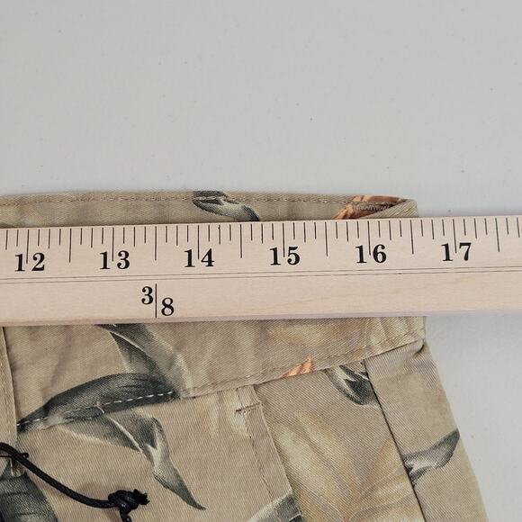 NWT Slate and Stone Khaki Leaf 7" Cotton Ross‎ Short Men's Size 34 - Picture 10 of 12